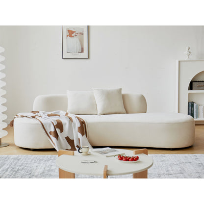 Divano da soggiorno curvo in velluto a mezzaluna da 90,2 pollici