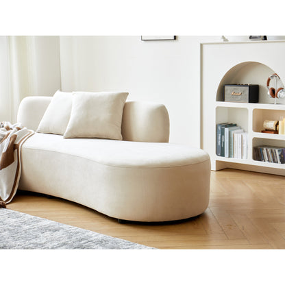 Divano da soggiorno curvo in velluto a mezzaluna da 90,2 pollici