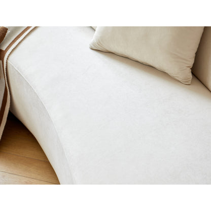 Divano da soggiorno curvo in velluto a mezzaluna da 90,2 pollici