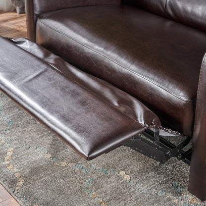 Poltrona reclinabile a 2 posti in similpelle Halima di Christopher Knight Home