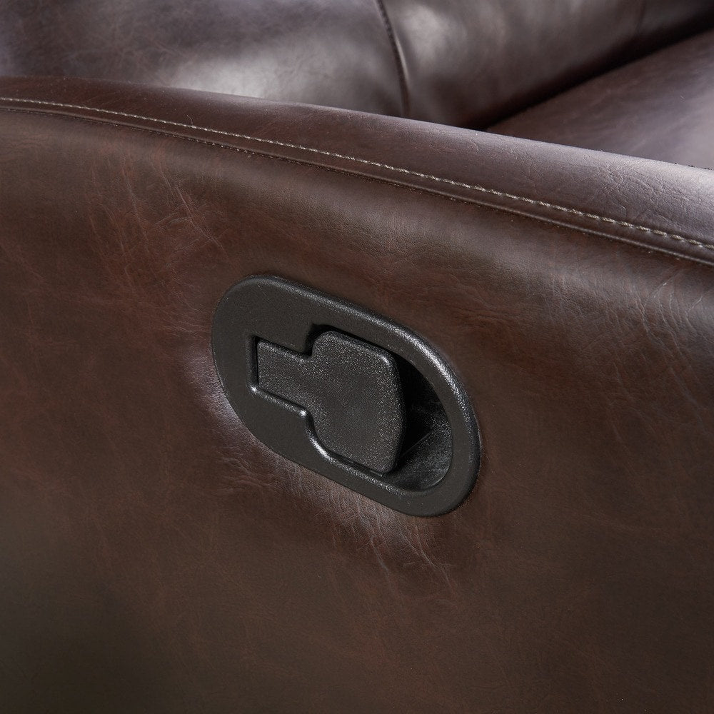 Poltrona reclinabile a 2 posti in similpelle Halima di Christopher Knight Home