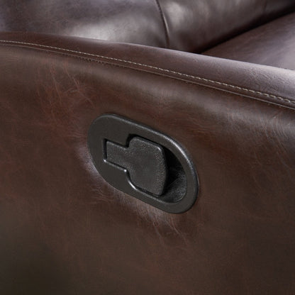 Poltrona reclinabile a 2 posti in similpelle Halima di Christopher Knight Home