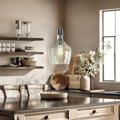 Lampada a sospensione in vetro a forma di campana INK+IVY Auburn