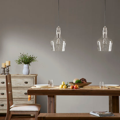 Lampada a sospensione in vetro a forma di campana INK+IVY Auburn