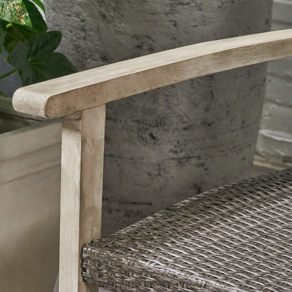 Set da esterno Hampton Outdoor da 4 pezzi in acacia di Christopher Knight Home