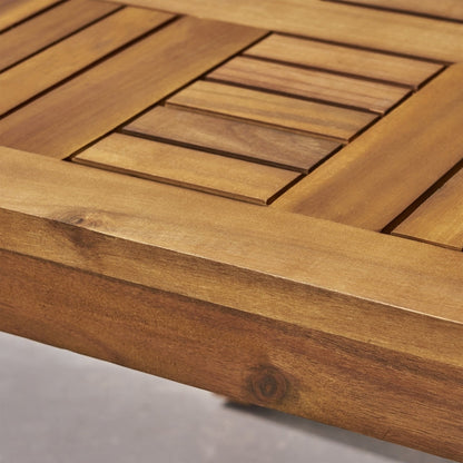 Set da esterno Hampton da 9 pezzi in legno/vimini di Christopher Knight Home