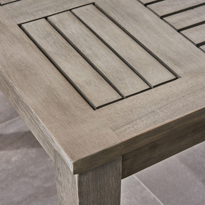 Set da esterno Hampton da 9 pezzi in legno/vimini di Christopher Knight Home