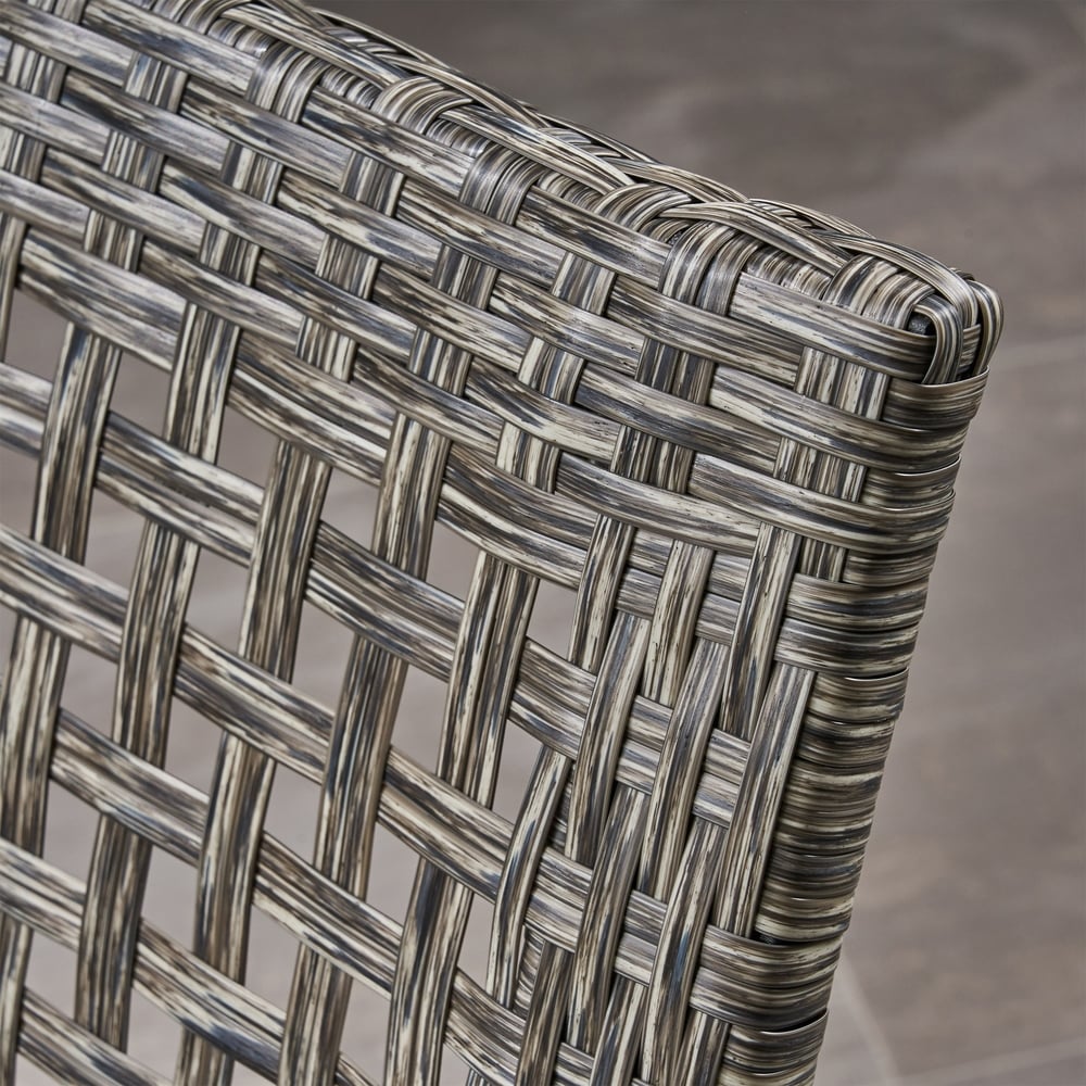 Set da esterno Hampton da 9 pezzi in legno/vimini di Christopher Knight Home