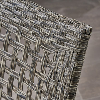 Set da esterno Hampton da 9 pezzi in legno/vimini di Christopher Knight Home