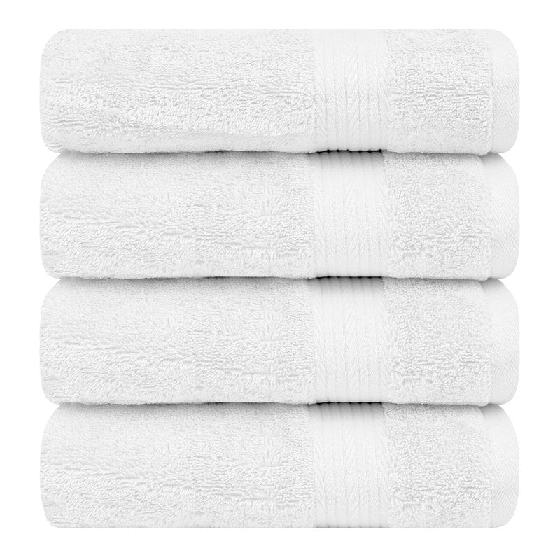 Asciugamani per il bagno in cotone 600 GSM 18X28 pollici di Ample Decor - 4 pezzi