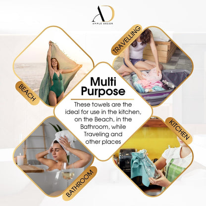 Asciugamani da cucina ad asciugatura rapida 16 x 28 pollici di Ample Decor - 2 pezzi