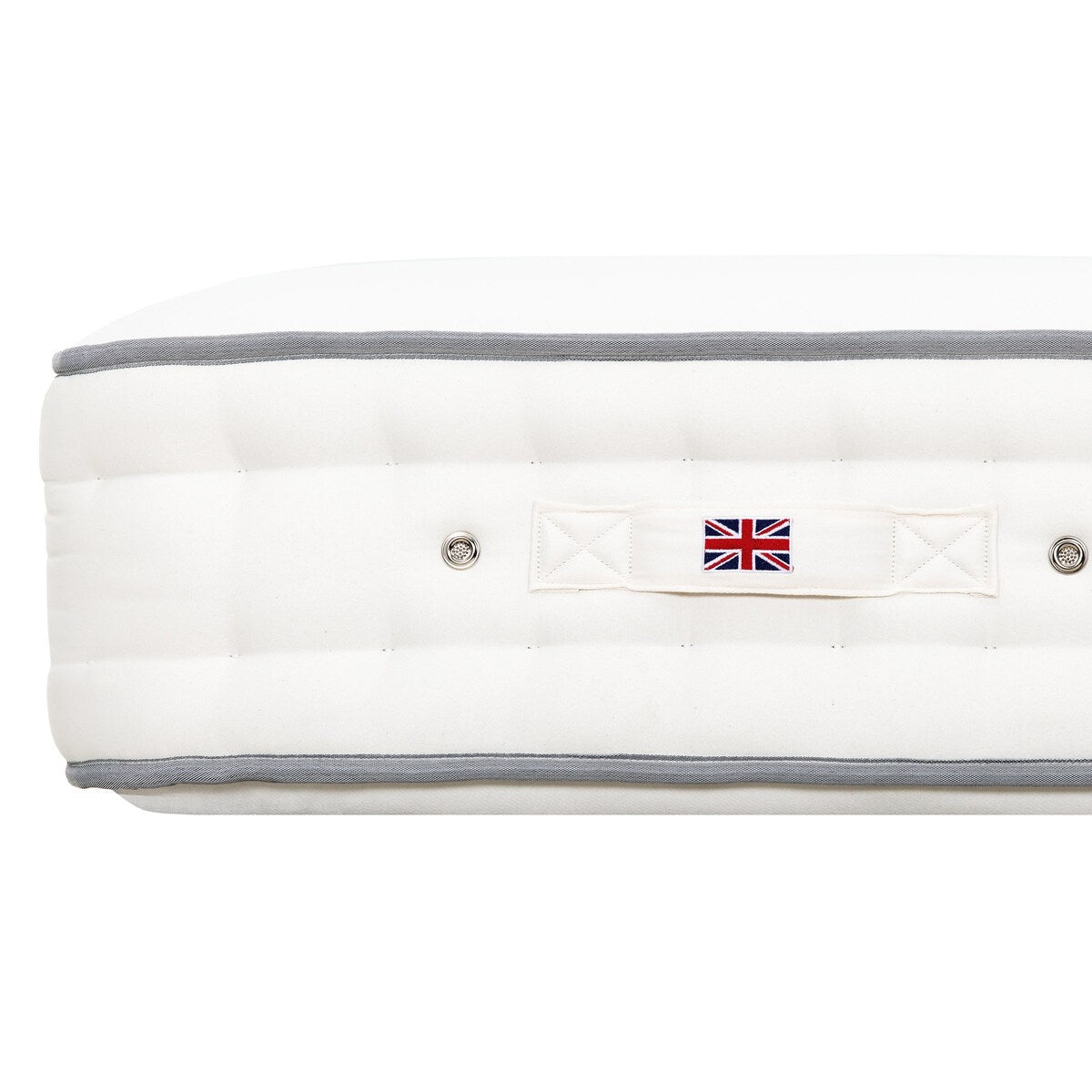 Letto classico fatto a mano da 13 pollici con molle insacchettate e materasso ibrido in cotone e lana