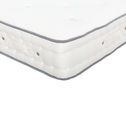 Letto classico fatto a mano da 13 pollici con molle insacchettate e materasso ibrido in cotone e lana