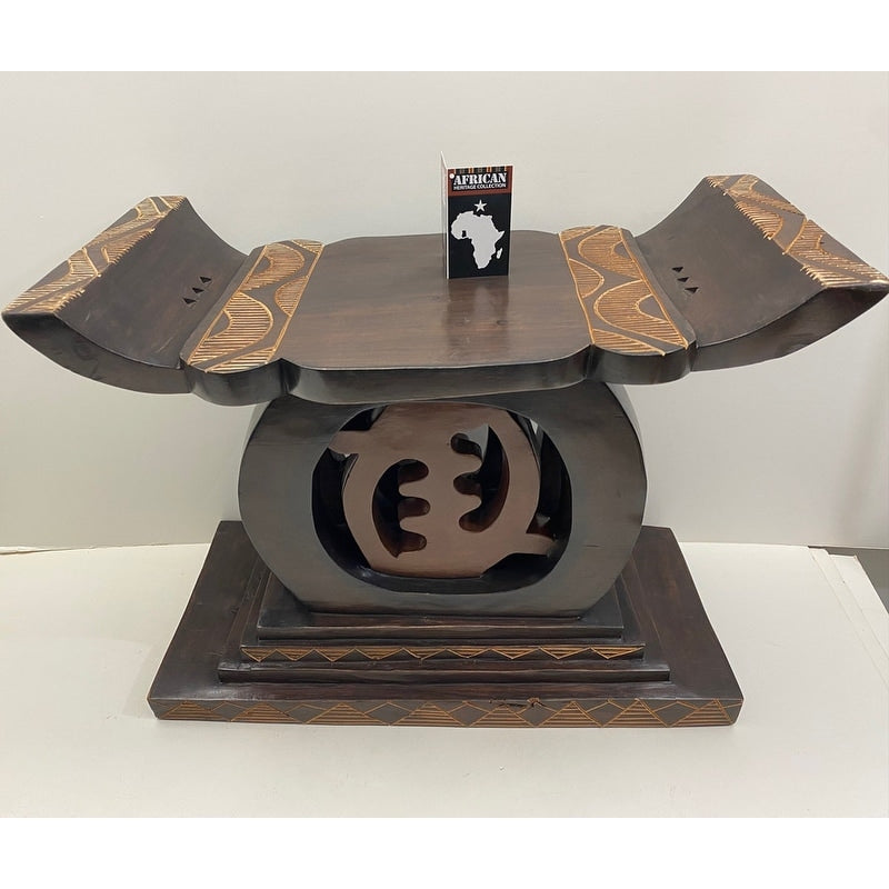 Sgabello Gye Nyame del Capo fatto a mano (Ghana)