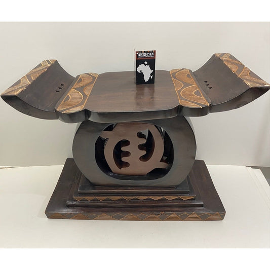 Sgabello Gye Nyame del Capo fatto a mano (Ghana)