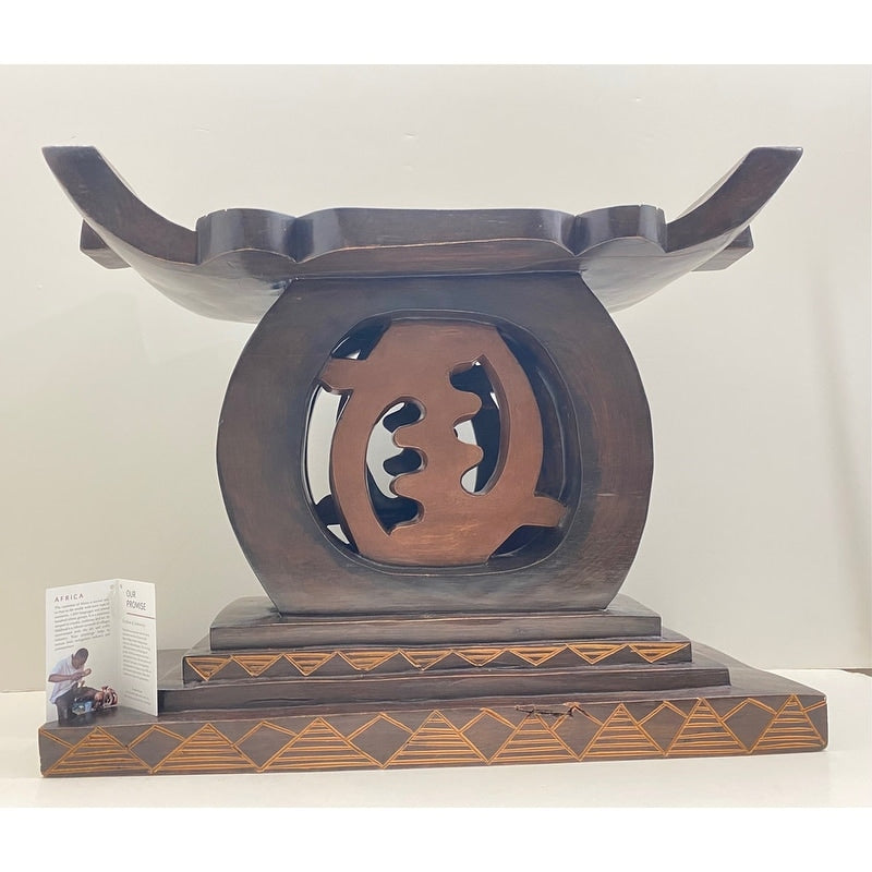 Sgabello Gye Nyame del Capo fatto a mano (Ghana)