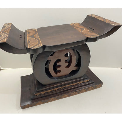 Sgabello Gye Nyame del Capo fatto a mano (Ghana)