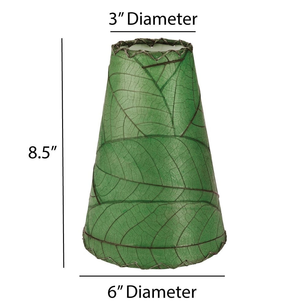 Lampada da parete Gecko fatta a mano Eangee, paralume in foglie di cacao, 16 x 7 x 24 pollici - 16 x 7 x 24