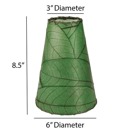 Lampada da parete Gecko fatta a mano Eangee, paralume in foglie di cacao, 16 x 7 x 24 pollici - 16 x 7 x 24