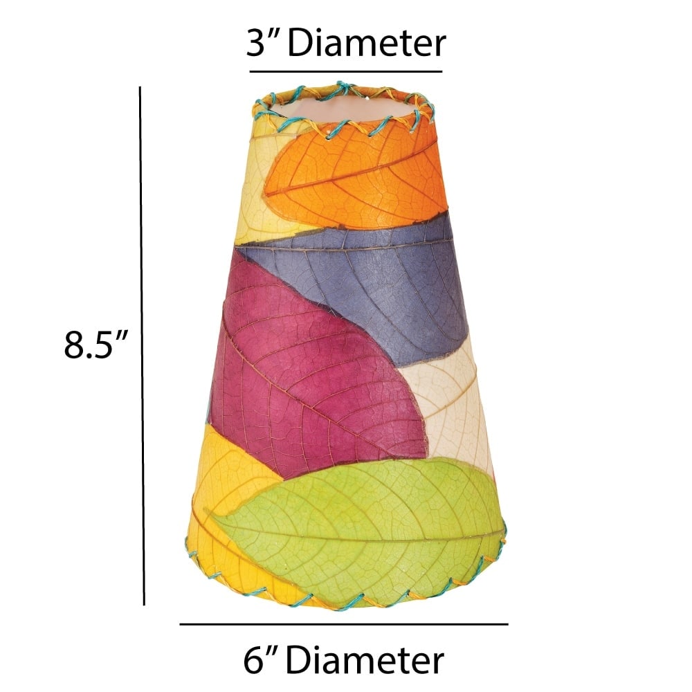 Lampada da parete Gecko fatta a mano Eangee, paralume in foglie di cacao, 16 x 7 x 24 pollici - 16 x 7 x 24