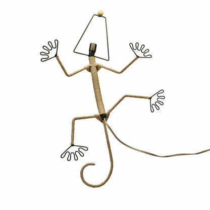 Lampada da parete Gecko fatta a mano Eangee, paralume in foglie di cacao, 16 x 7 x 24 pollici - 16 x 7 x 24