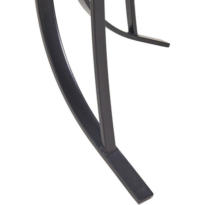 Set da pranzo Hanover Lavallette da 5 pezzi in blu oceano con 4 sedie fisse, tavolo rotondo con piano in vetro da 52 pollici, ombrellone e base