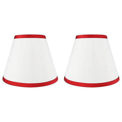 Paralume conico in finta seta con copertina rigida, altezza 5 pollici superiore, 9 pollici inferiore, inclinazione 7 pollici