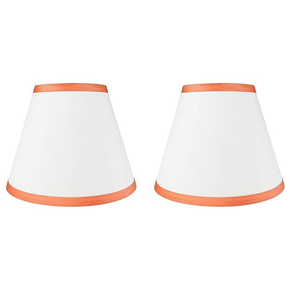 Paralume conico in finta seta con copertina rigida, altezza 5 pollici superiore, 9 pollici inferiore, inclinazione 7 pollici