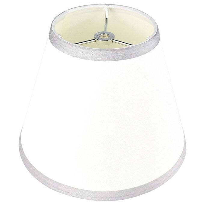 Paralume conico in finta seta con copertina rigida, altezza 5 pollici superiore, 9 pollici inferiore, inclinazione 7 pollici