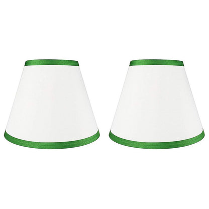 Paralume conico in finta seta con copertina rigida, altezza 5 pollici superiore, 9 pollici inferiore, inclinazione 7 pollici