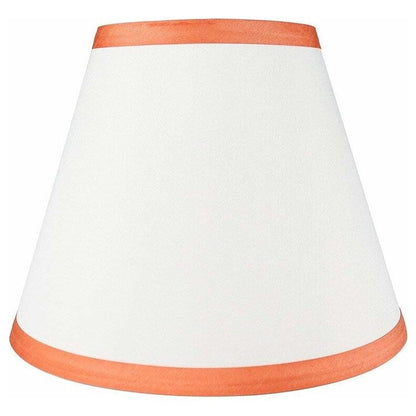 Paralume conico in finta seta con copertina rigida, altezza 5 pollici superiore, 9 pollici inferiore, inclinazione 7 pollici