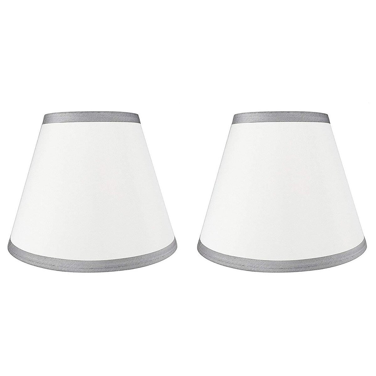 Paralume conico in finta seta con copertina rigida, altezza 5 pollici superiore, 9 pollici inferiore, inclinazione 7 pollici