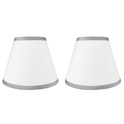 Paralume conico in finta seta con copertina rigida, altezza 5 pollici superiore, 9 pollici inferiore, inclinazione 7 pollici