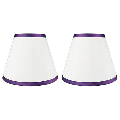 Paralume conico in finta seta con copertina rigida, altezza 5 pollici superiore, 9 pollici inferiore, inclinazione 7 pollici