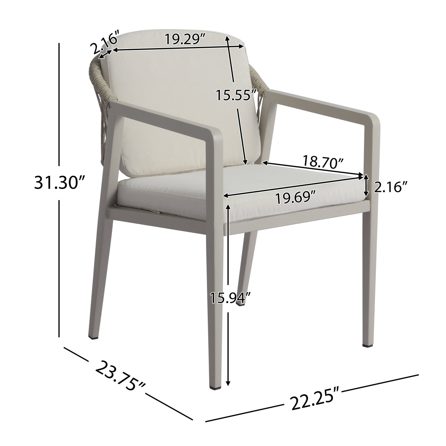Set da pranzo da esterno Hares Farmhouse in legno di acacia da 7 pezzi con cuscini di Christopher Knight Home