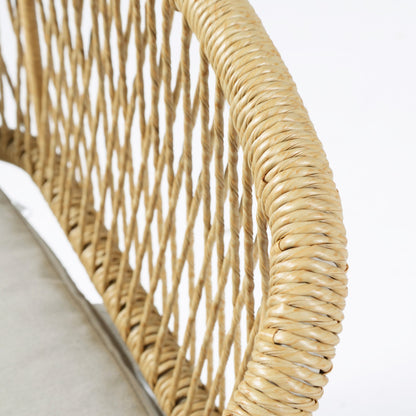 Set da pranzo da esterno Hares Farmhouse in legno di acacia da 7 pezzi con cuscini di Christopher Knight Home