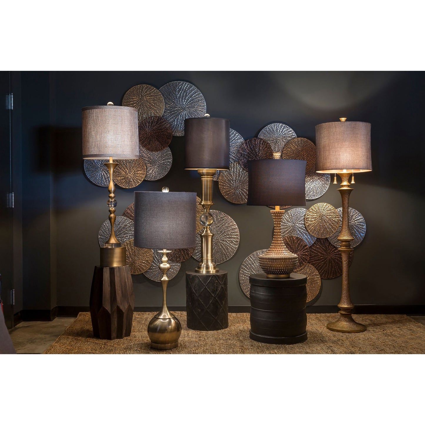 Arpa e puntale Sahara, decorazione murale in metallo multicolore