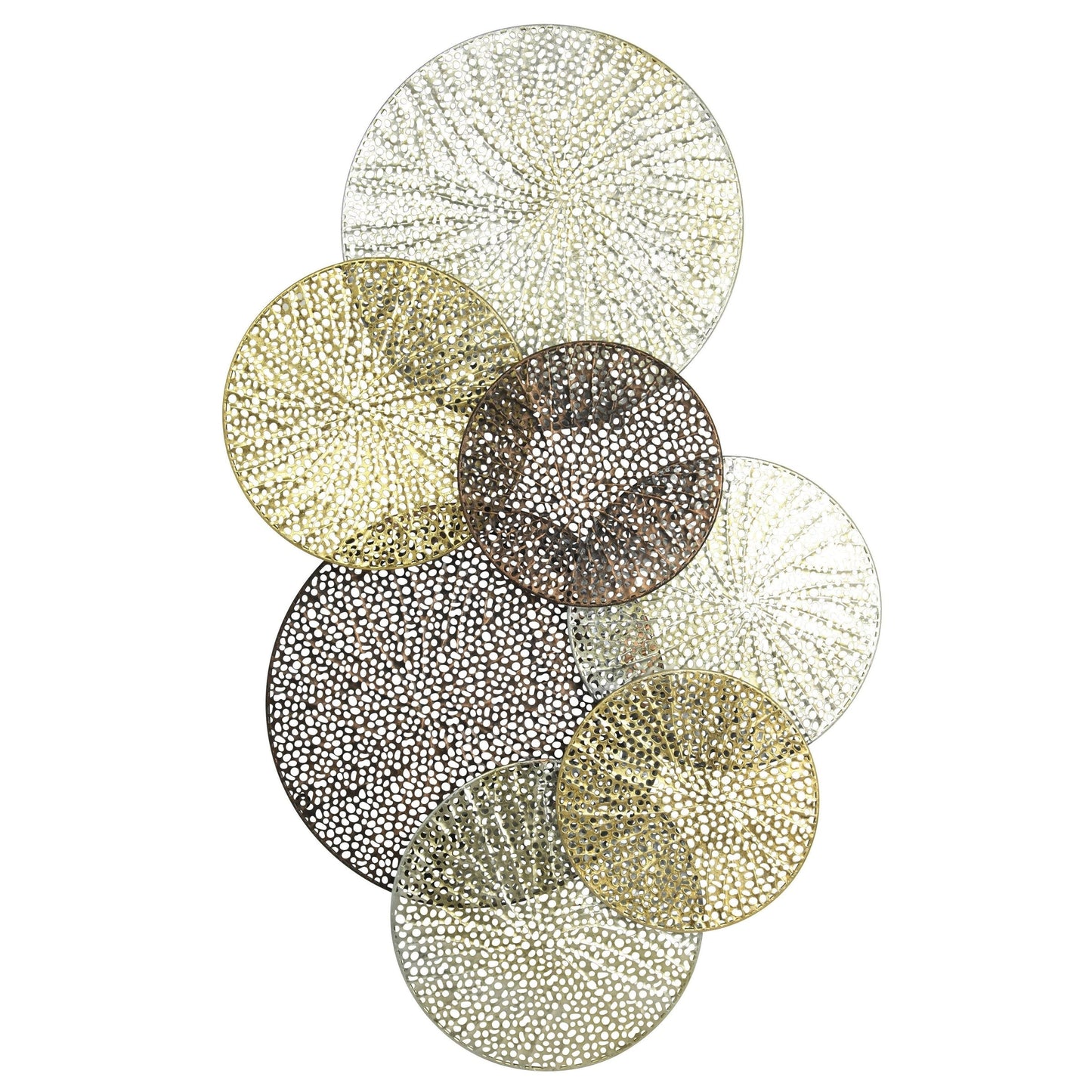 Arpa e puntale Sahara, decorazione murale in metallo multicolore