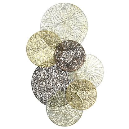 Arpa e puntale Sahara, decorazione murale in metallo multicolore