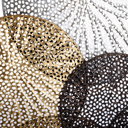 Arpa e puntale Sahara, decorazione murale in metallo multicolore