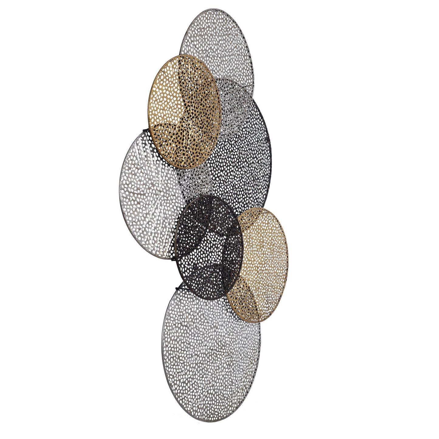 Arpa e puntale Sahara, decorazione murale in metallo multicolore