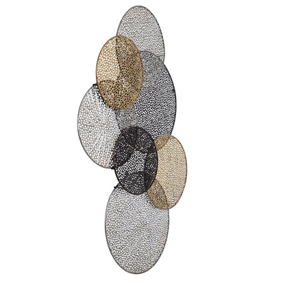 Arpa e puntale Sahara, decorazione murale in metallo multicolore