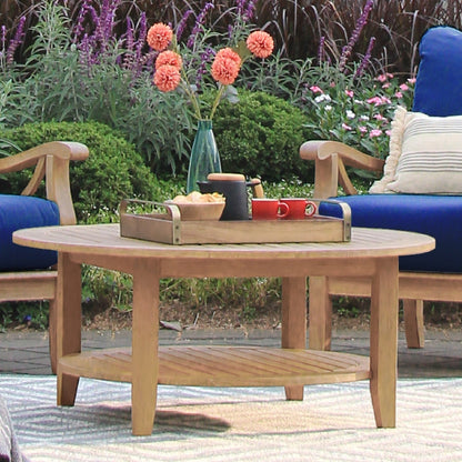 Set da conversazione per patio in teak Cambridge Casual Lowell da 5 pezzi