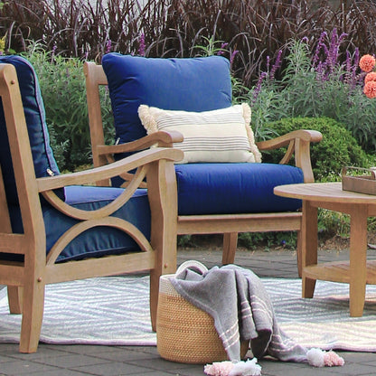 Set da conversazione per patio in teak Cambridge Casual Lowell da 5 pezzi