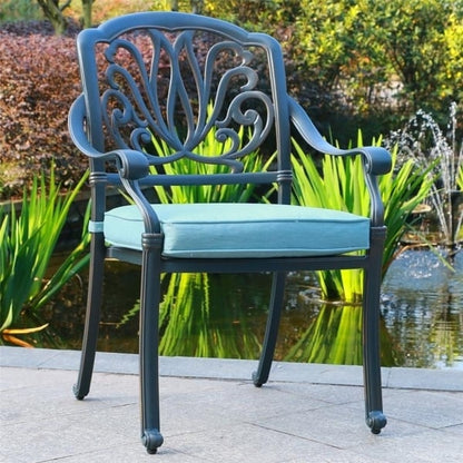 Set da pranzo Manasquan da 13 pezzi in alluminio color canna di fucile di Havenside Home