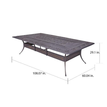 Set da pranzo Manasquan da 13 pezzi in alluminio color canna di fucile di Havenside Home