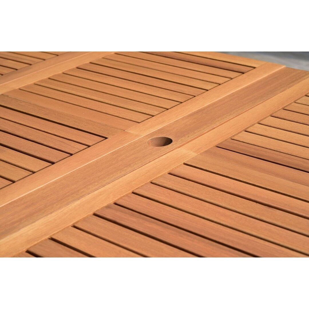 Set da pranzo per esterni Amazonia Macker da 11 pezzi in legno certificato FSC