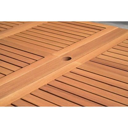 Set da pranzo per esterni Amazonia Macker da 11 pezzi in legno certificato FSC