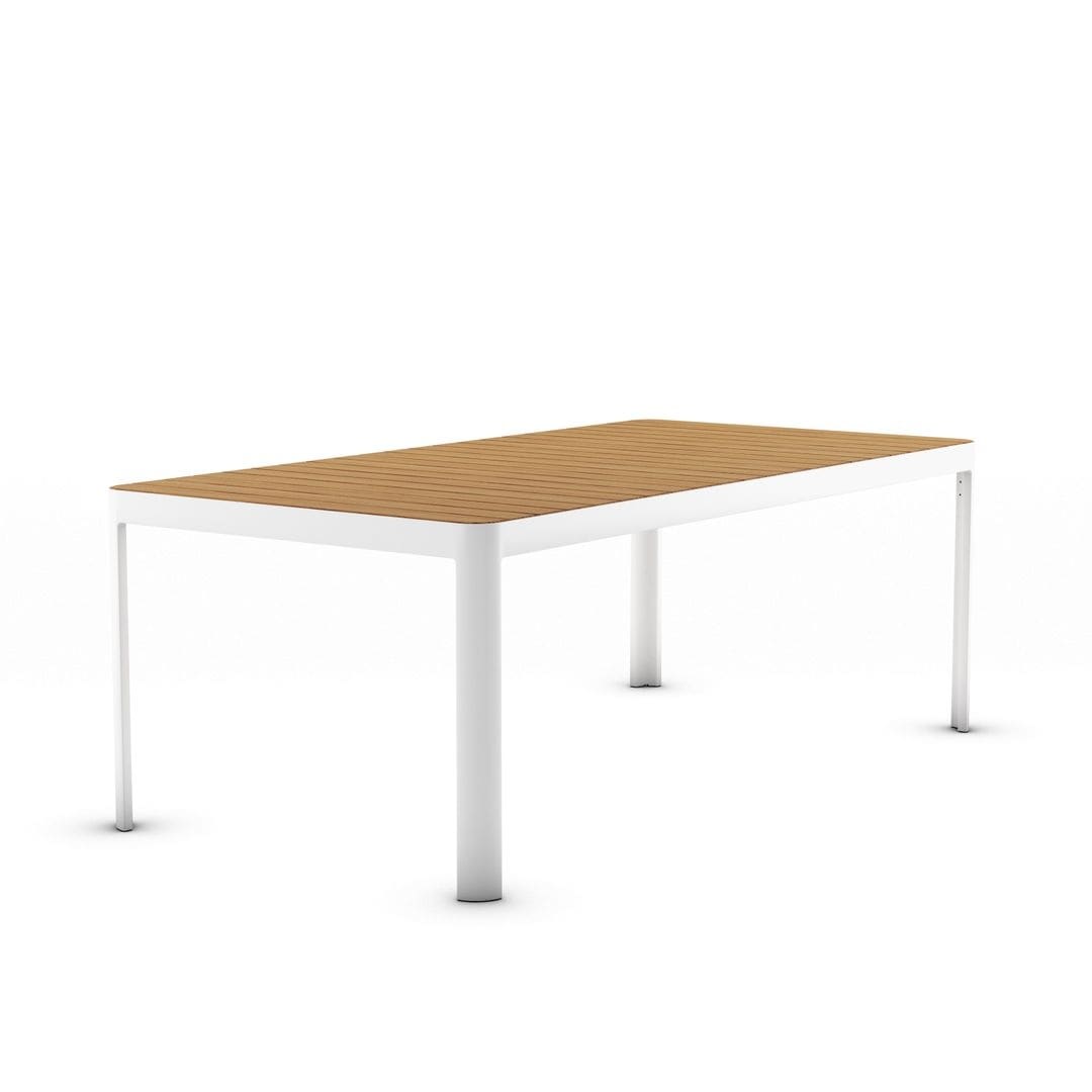 Set da pranzo per esterni da 9 pezzi in legno certificato FSC Amazonia Isra