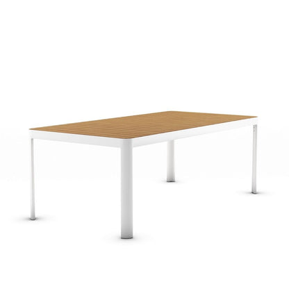 Set da pranzo per esterni da 9 pezzi in legno certificato FSC Amazonia Isra